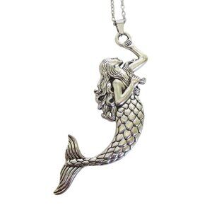 New Mermaid Pendant Necklace 20" Stainless Chain Resort Ocean Jewelry Gift